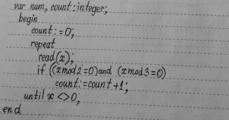 Изображение 213. Напишите программу, которая в последовательности целых чисел определяет количество чётных чисел, кратных 3. Программа получает на вход целые числа. Количество...